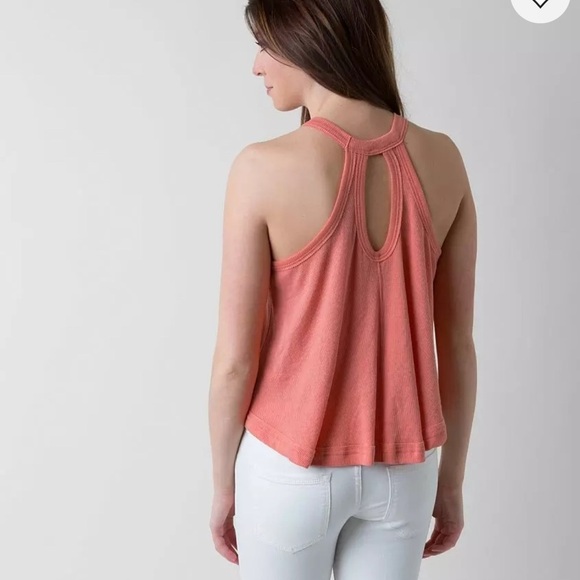 We The Free Coral Halter Tank Top with Cut Out Detail size S - Picture 1 of 7